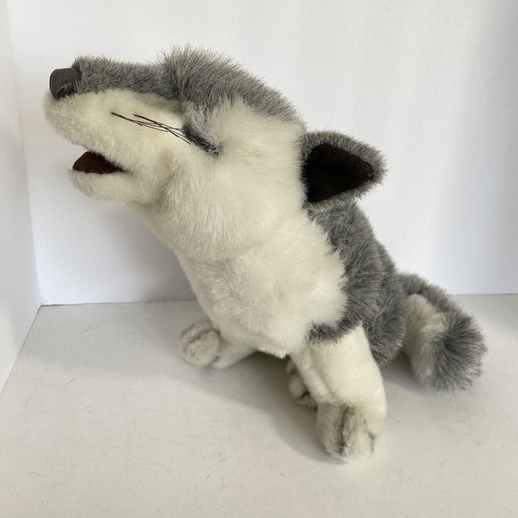 A&A Plush Puppy Howling Husky Dog Wolf Coyote Stuffed Animal Plush Adorable 12” - Picture 1 of 14